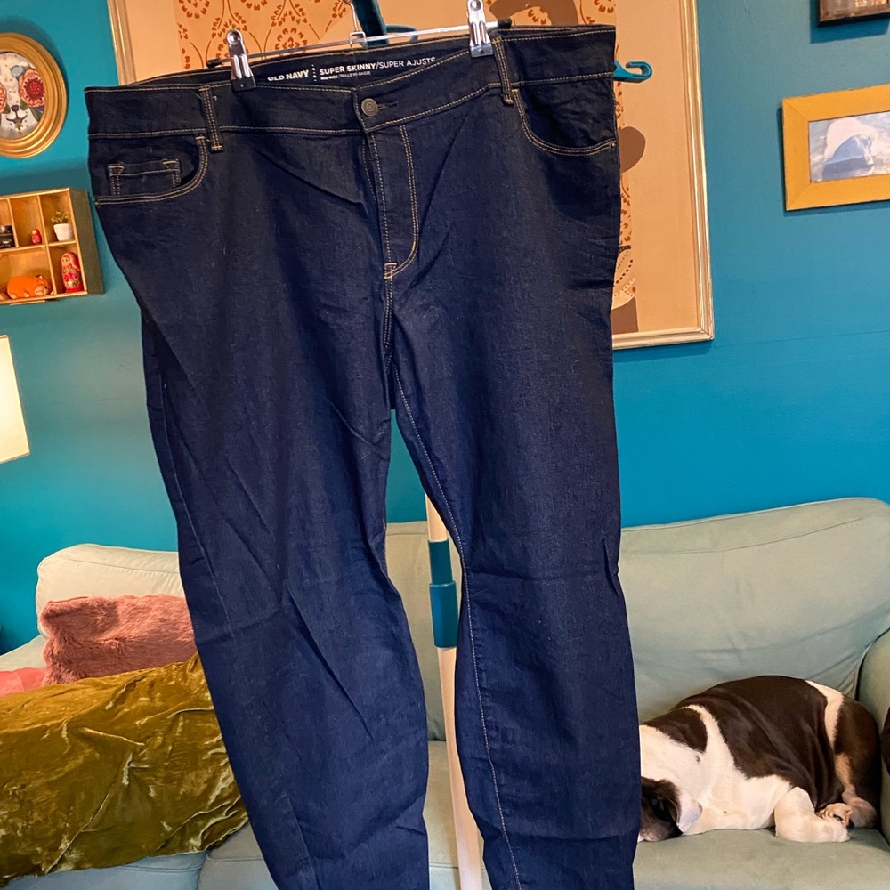 Old navy super skinny dark wash 22 short